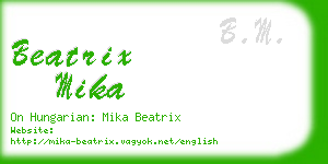beatrix mika business card